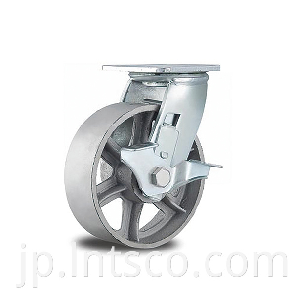  Heavy Duty Cast Iron Side Brake Casters